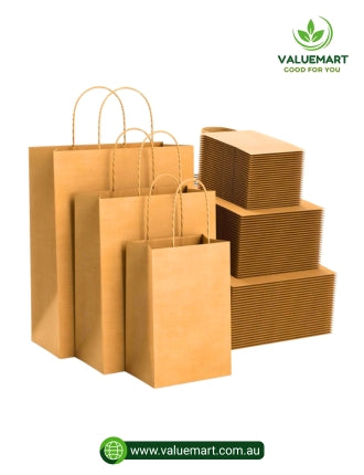 Brown Paper Twist Bags with Handles