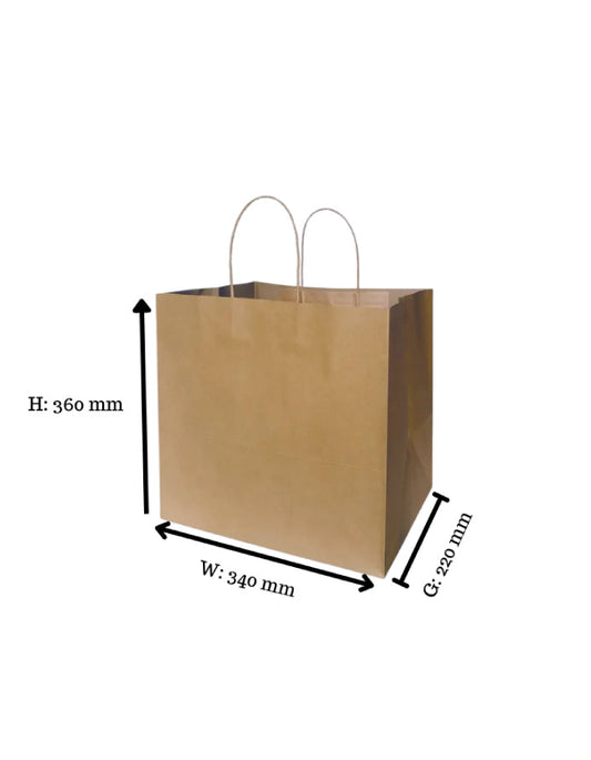 Brown Paper Twist Bags with Handles in Australia