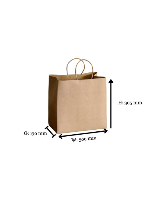 Large Twist Handle Kraft Brown Paper Bags in Australia