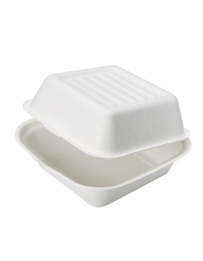 Sugarcane Bagasse 6" Burger Boxes in Australia