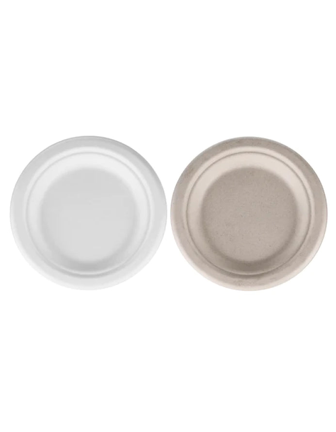 Sugarcane Bagasse 7" Round Disposable Plates in Australia