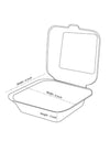 Sugarcane Bagasse 6" Burger Boxes 