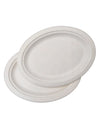 Sugarcane Bagasse Disposable Oval Plate