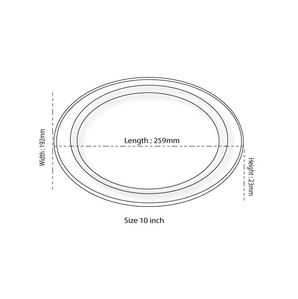 Sugarcane Bagasse Disposable Oval Plate