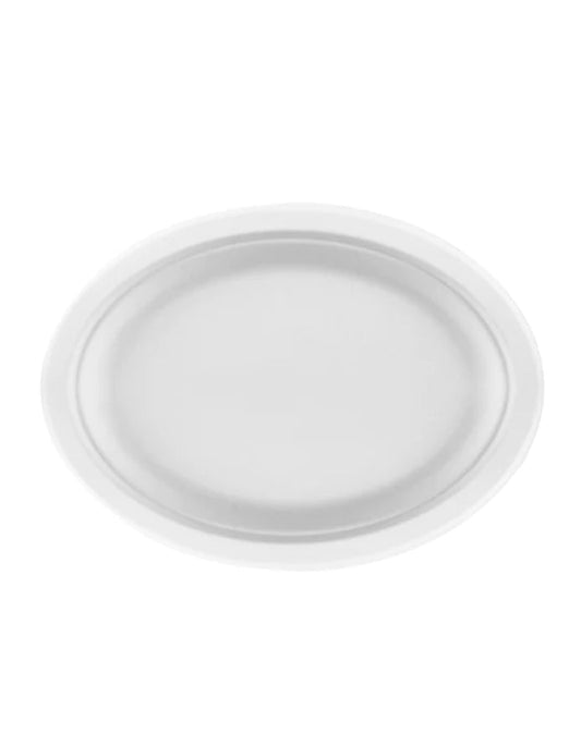 Sugarcane Bagasse Disposable Oval Plate